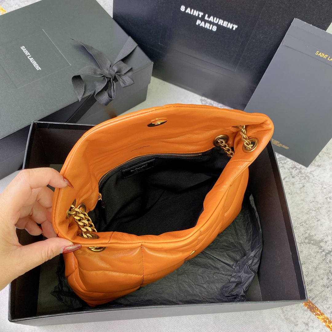Yves Saint Laurent Loulou Puffer Caramel Lambskin Shoulder Bag 9 i1685177679 4351 8