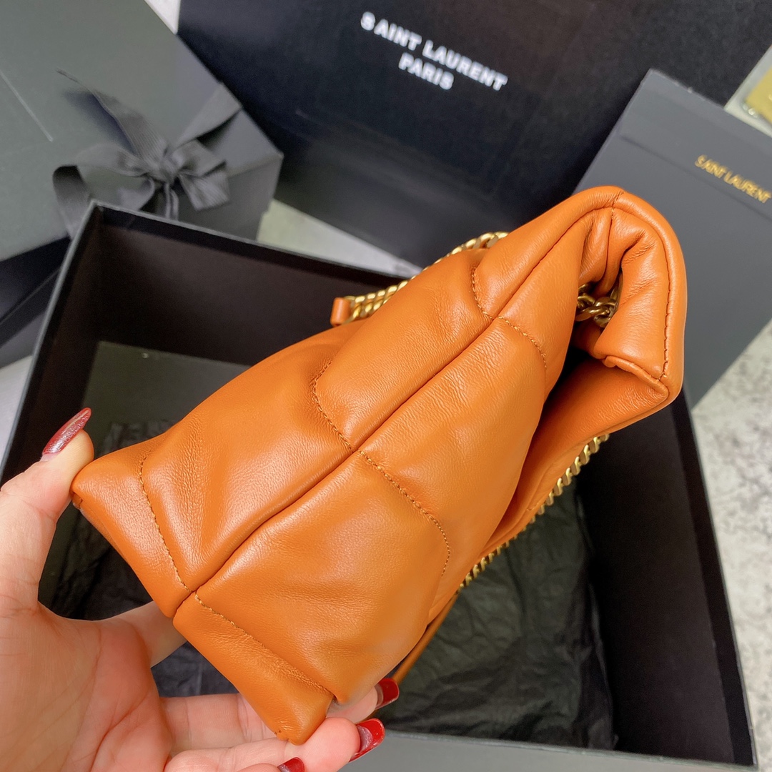 Yves Saint Laurent Loulou Puffer Caramel Lambskin Shoulder Bag 4 i1685177679 564 3