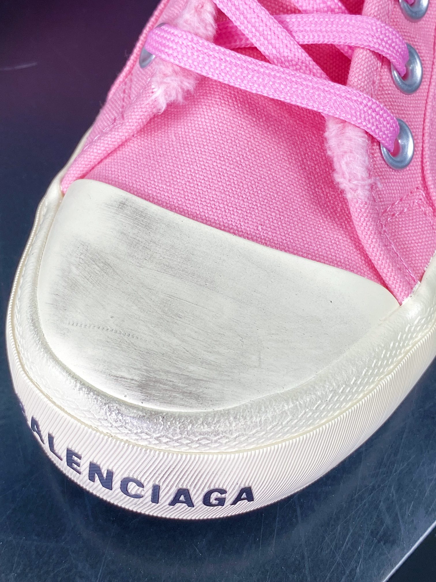 Balenciaga Paris High-top Canvas Paris summer series high-top sneakers ”rag light pink, beige and old” 688756 W2RC3 5592