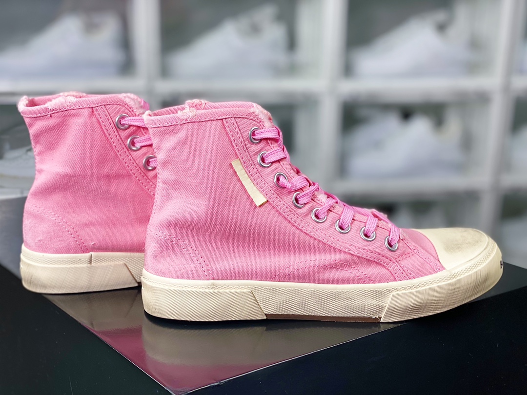 Balenciaga Paris High-top Canvas Paris summer series high-top sneakers ”rag light pink, beige and old” 688756 W2RC3 5592