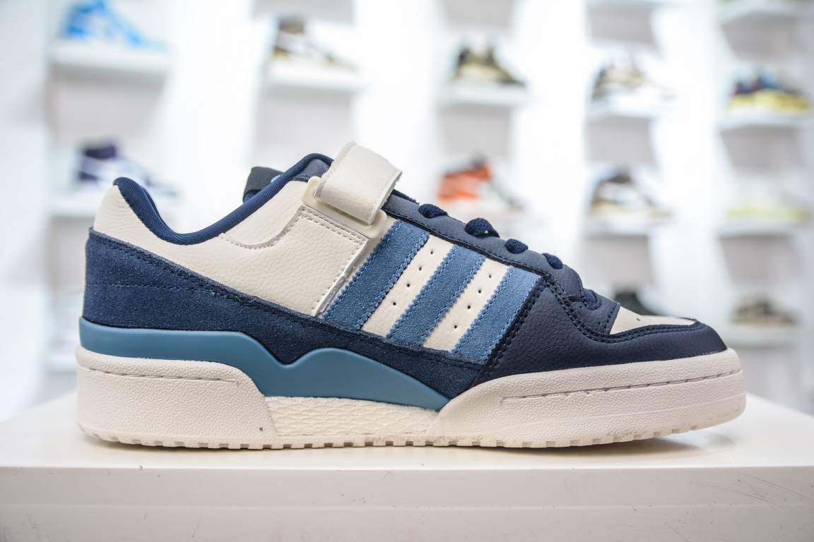 E Pure Original Adidas Originals Forum 84 Low Navy Blue GX2162