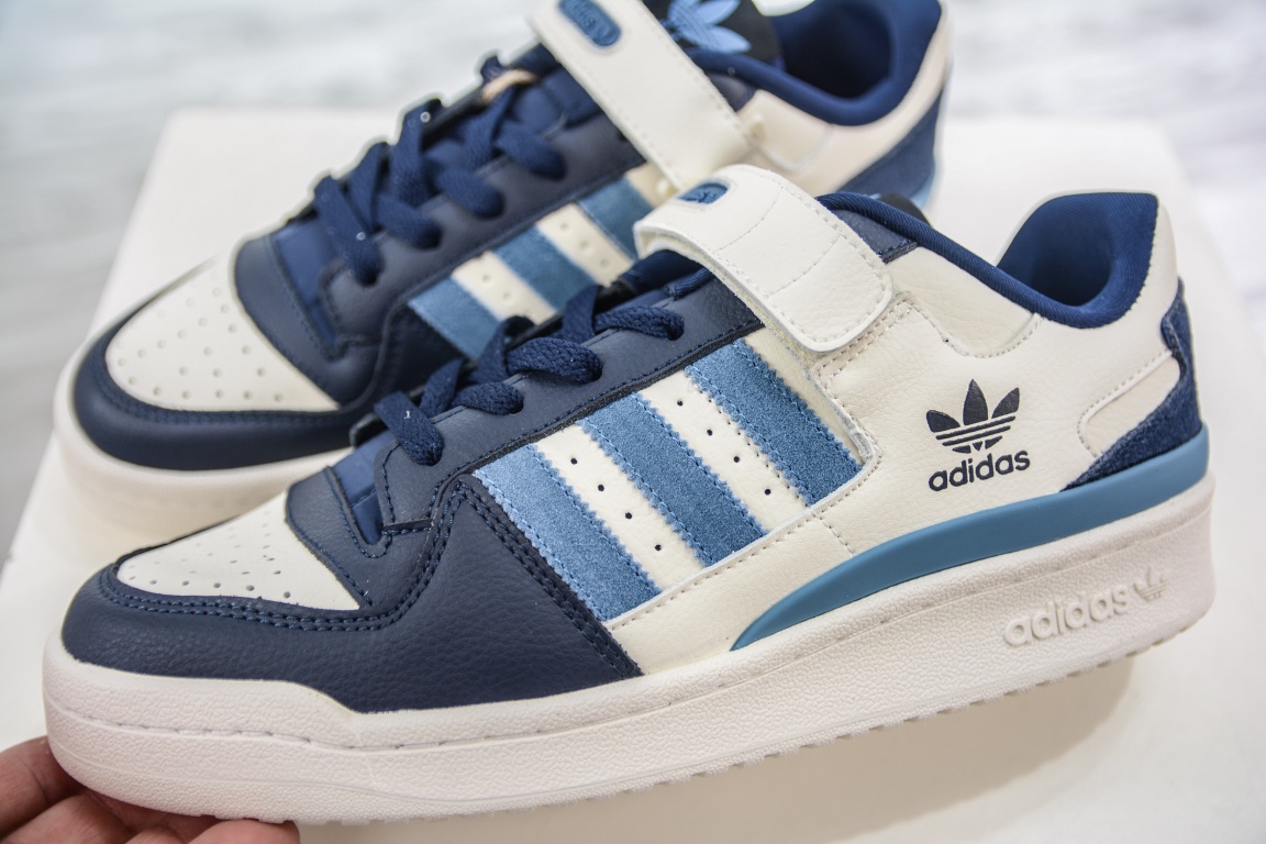 E Pure Original Adidas Originals Forum 84 Low Navy Blue GX2162