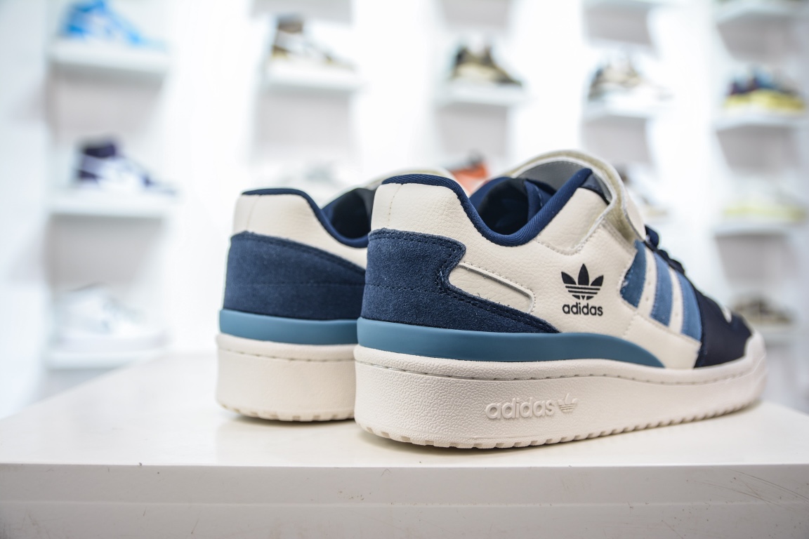 E Pure Original Adidas Originals Forum 84 Low Navy Blue GX2162