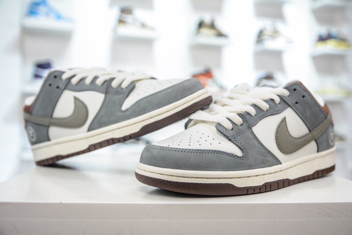 AY version Yuto Horigome x Nike SB Dunk Low joint flying feather gray FQ1180-001