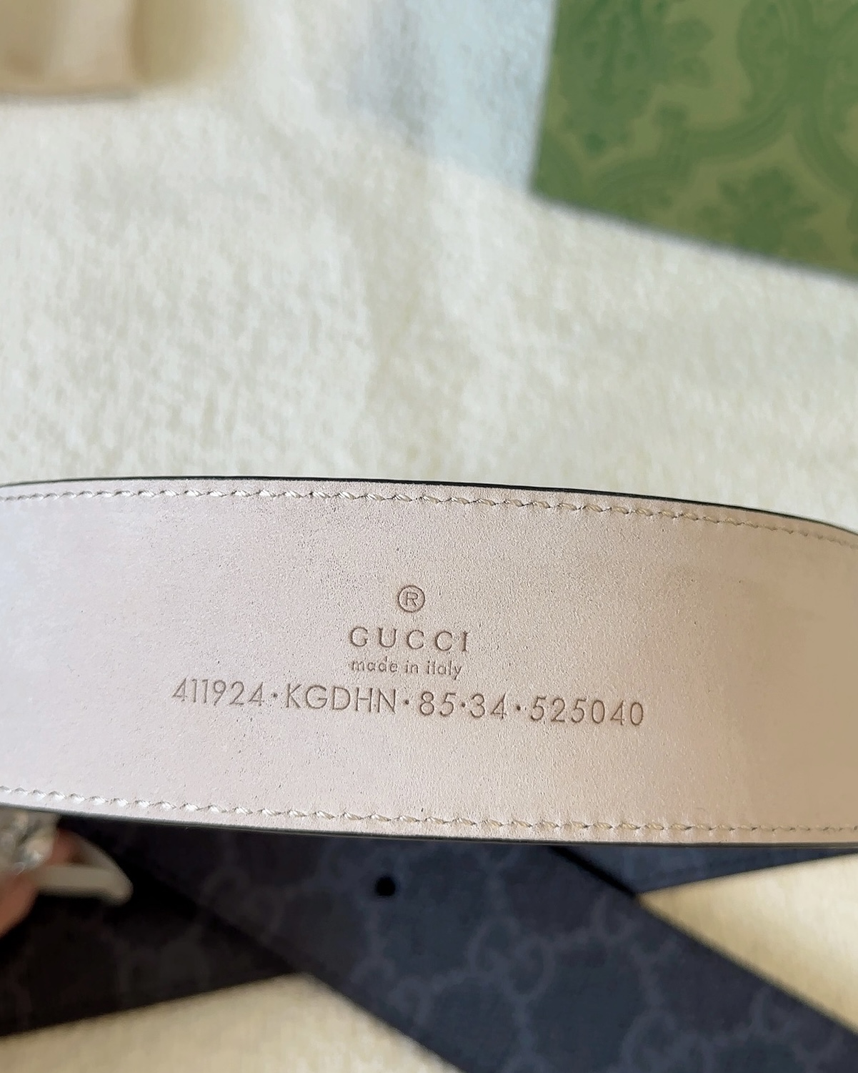 Gucci皮带4.0印花进口防水面料内衬原版砂底配以经典互扣式花纹GG铜金属扣头原单品质专柜同款