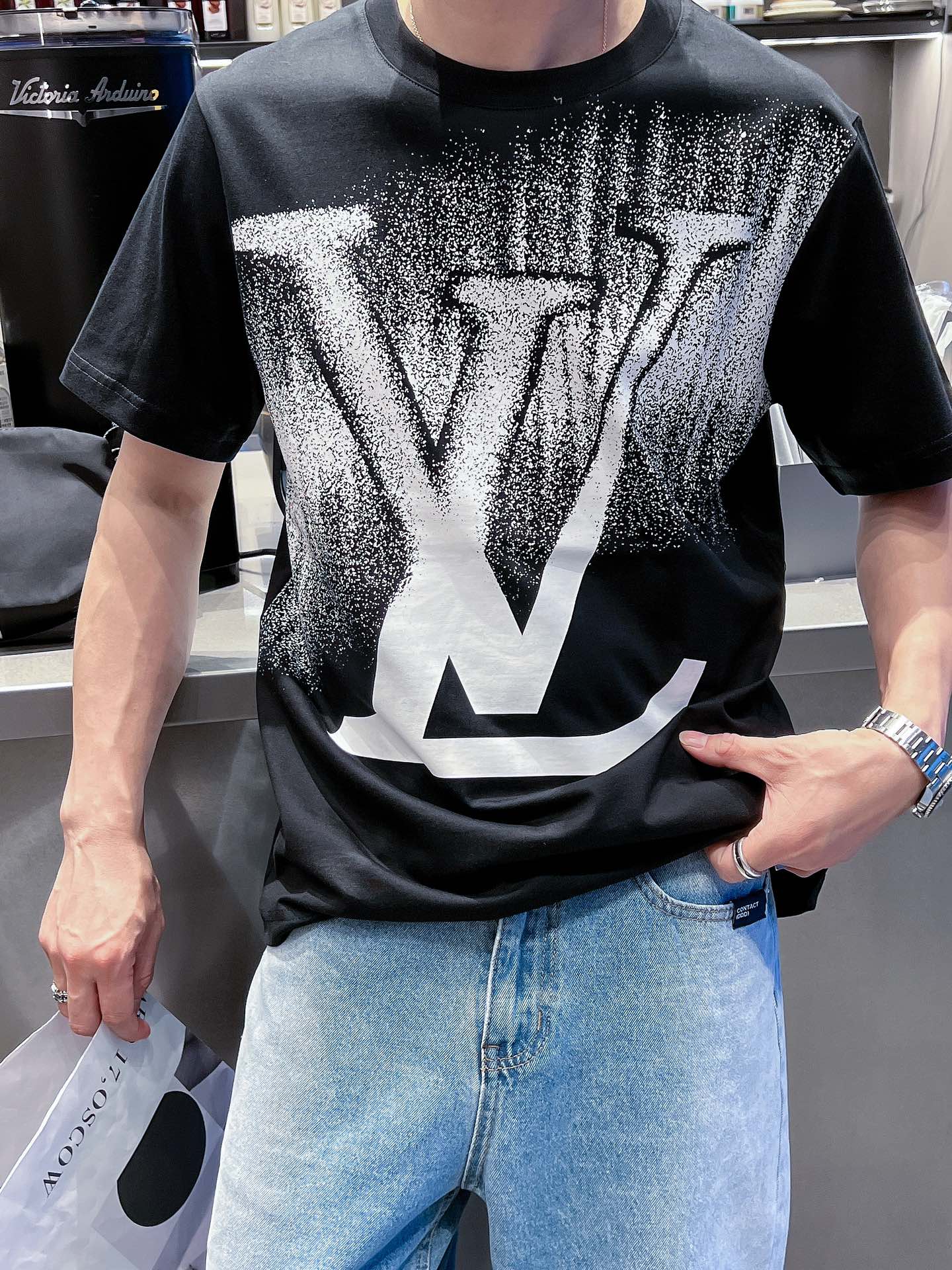Lv** 2023春夏新款男女同款👫短袖T恤,男女同款👫百搭极简短袖 4