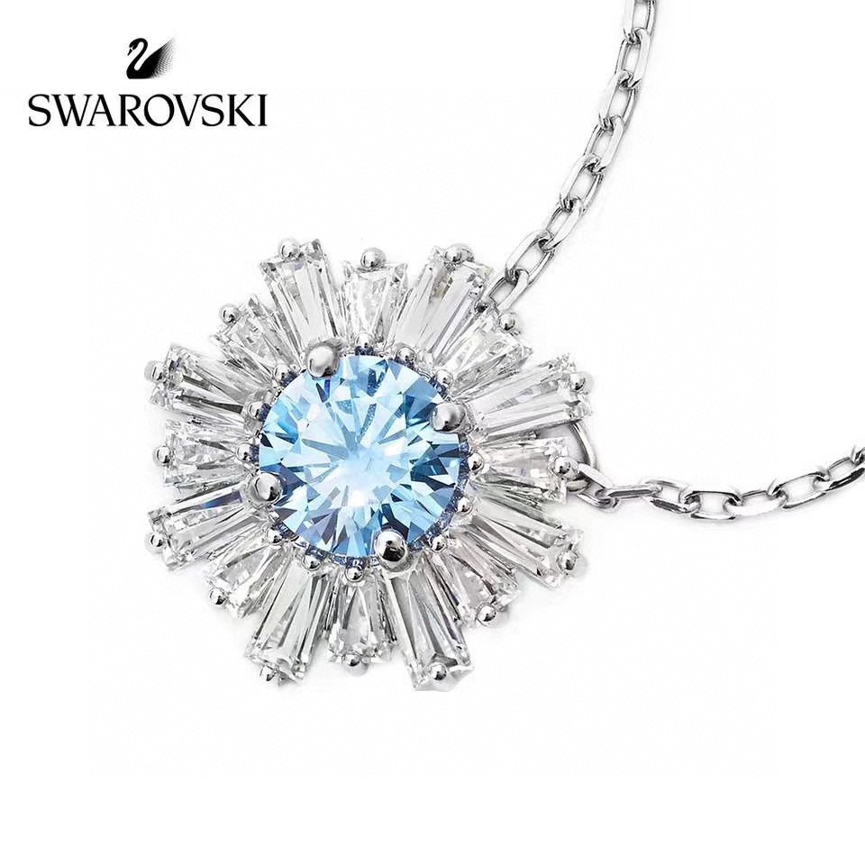  Swarovski 雏菊 蓝色太阳花锁骨项链

让这款可爱的吊坠为生活增添光彩，也作为向施华洛世奇 1