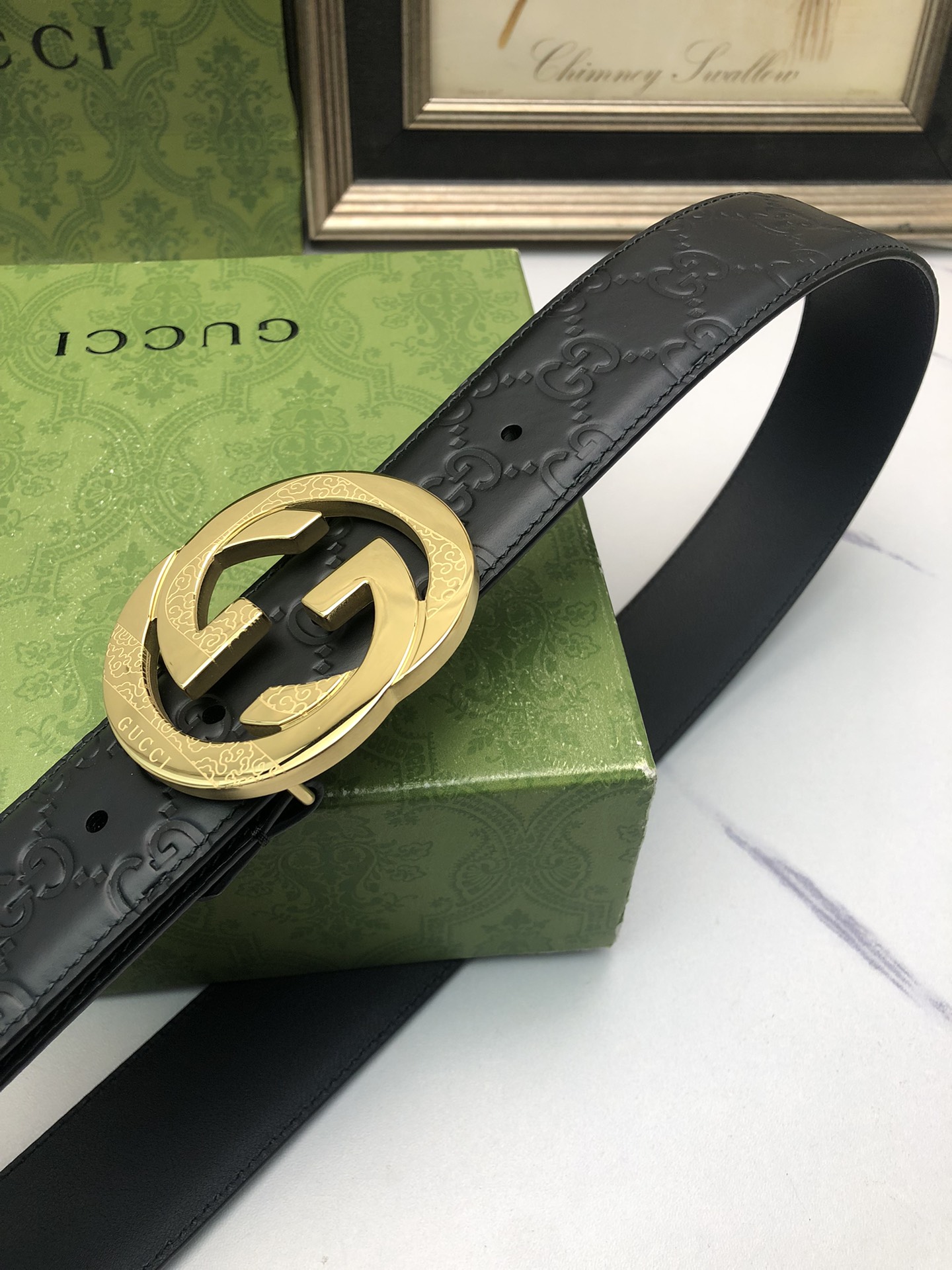 古驰原单头层牛皮压G面内衬头层小牛皮