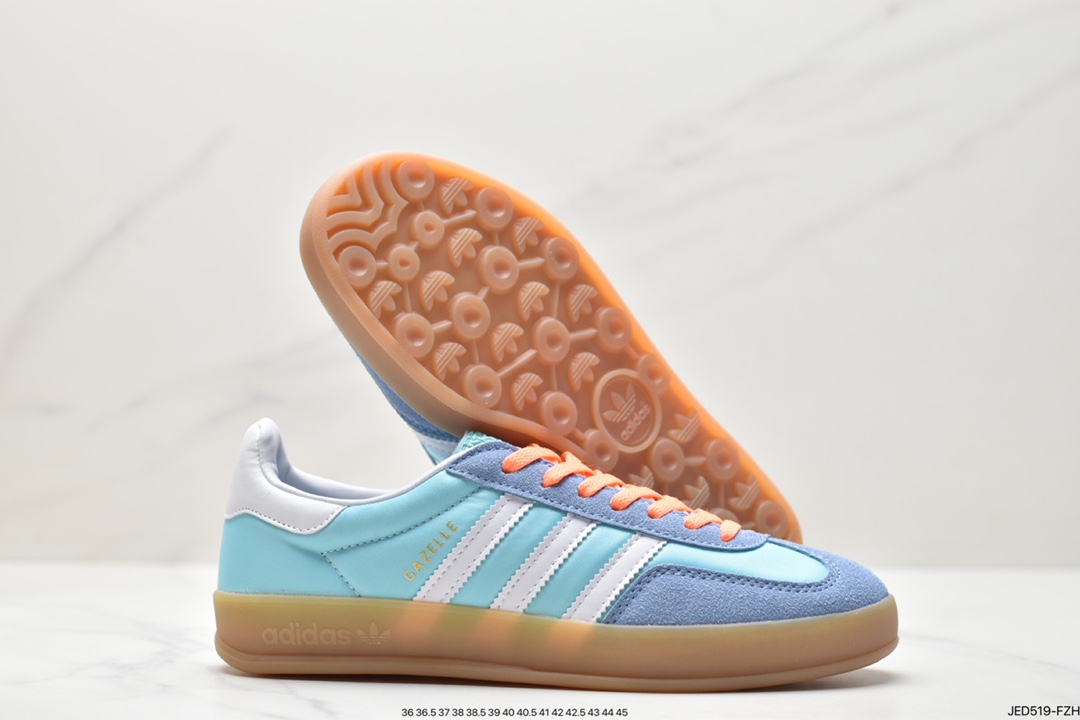 Adidas Originals Gazelle Indoor retro clover non-slip transparent rubber sneakers classic sneakers HQ9017