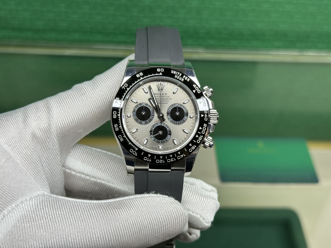 NO:143324,Cement Gray Ditona 904L stainless steel material,19860909水泥灰迪通拿 904L精钢材质,,Watch