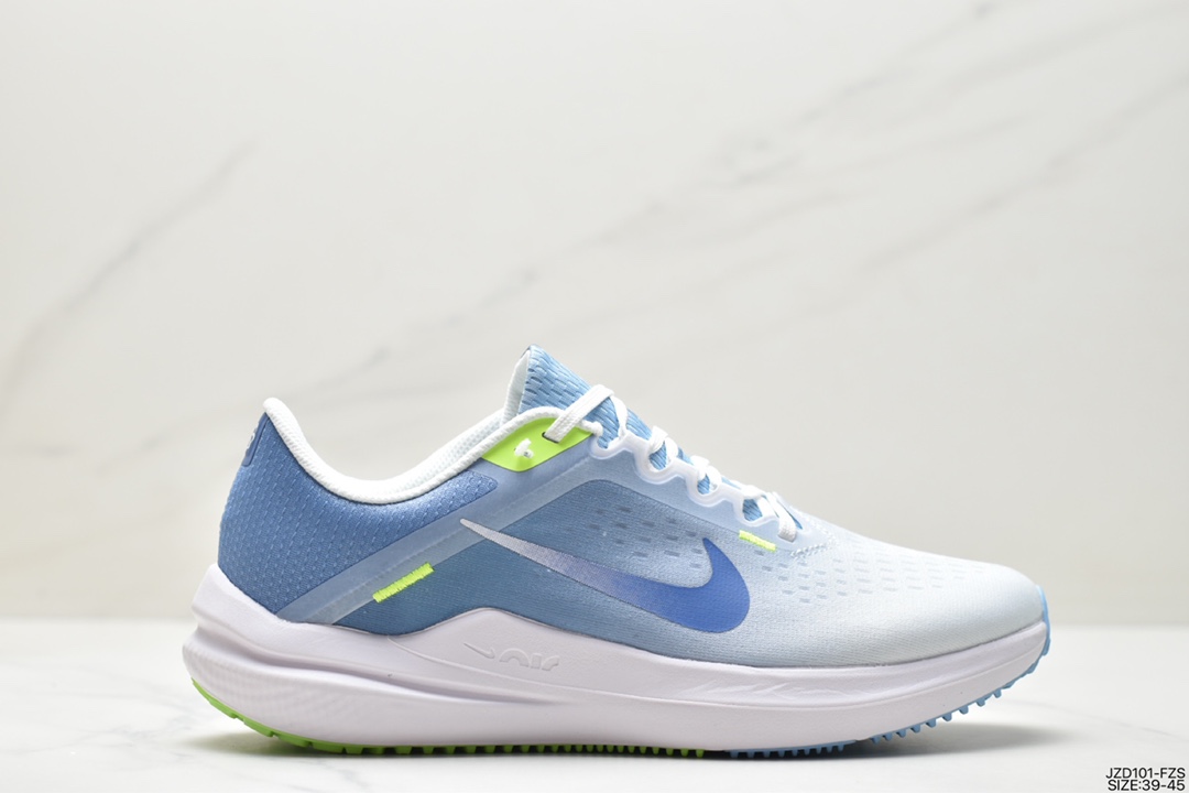 跑步鞋, 耐克, Zoom Air, Zoom, Swoosh, Nike Air Zoom Winflo 10, Nike Air, NIKE, DV4023-103, Air Zoom - 耐克 Nike Air Zoom Winflo 10 防滑耐磨 透气减震 低帮 休闲跑步鞋 蓝白 DV4023-103