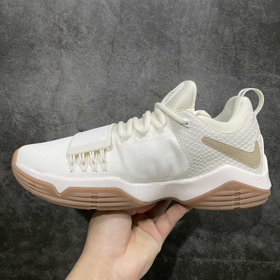 350 【K版纯原】NK Paul George PG1 保罗乔治一代签名篮球鞋 象牙白 878682-110