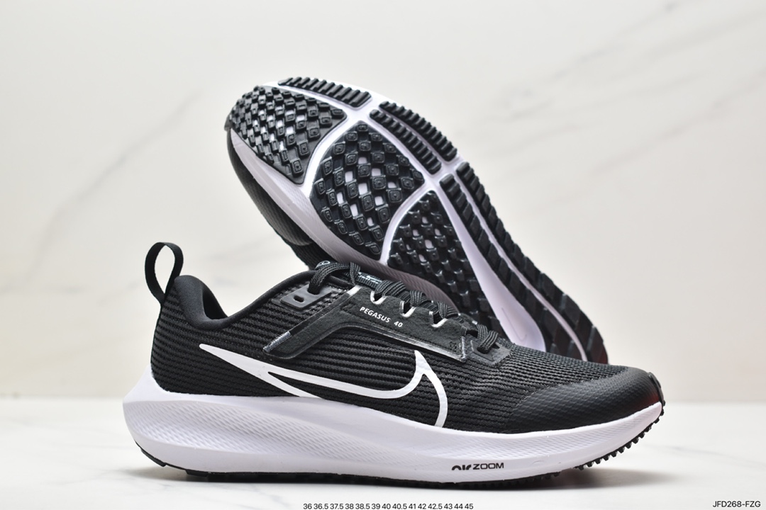 170 Nike Air Zoom Pegasus 40 Wide”White/Obsidian”40代超级飞马涡轮慢跑鞋 DX2498-001