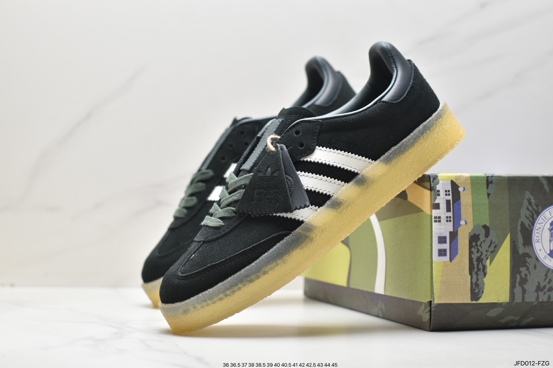 adidas SAMBA KITH CLARKS clover retro casual non-slip wear-resistant low-top sneakers ID7299