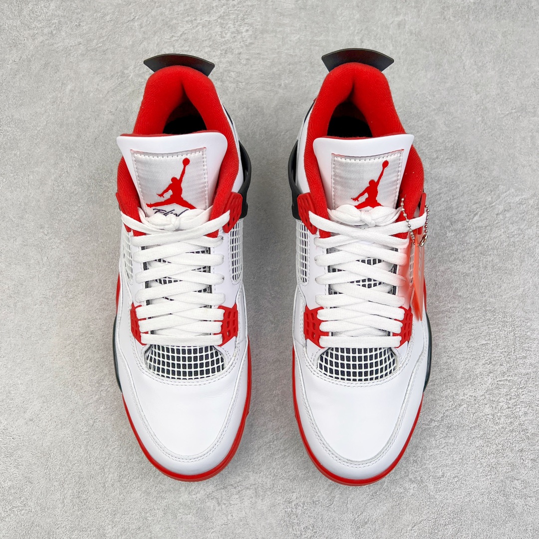 图片[2]-零售💰540 ＃Ljr Air Jordan AJ4 Retro \”Fire Red\” 火焰红 DC7770-160 圈内高端零售标杆 独家外贸特供 耗时半年巨作 全套原纸板楦头开发 原厂特供皮料加持 确保原汁原味 完美呈现四代版型 一比一鞋头弧度高度鞋身弧度 数据细节工艺流程均保持原鞋一致 原厂TPU网格鞋带扣 正确内里网布 菱角分明不变形无多余毛边 柔软性质感一致于原鞋 市场唯一原厂鞋扣模具 背面可见隐藏注塑口 原厂织唛标 原厂飞人电绣工艺 尾指中部跳三针 独家绑鞋带手法 印刷中底布 四线拉帮 米色美纹纸贴合固定 进口港宝加持 后跟自然饱满 全鞋荧光划线卡点 追求极致完美 每一双都是工艺品 多重QC质检 超越公司货的品控标准 实实在在的免检产品 尺码：40.5 41 42 42.5 43 44 44.5 45 45.5 46 47.5 48.5 编码：by5936040-运动鞋