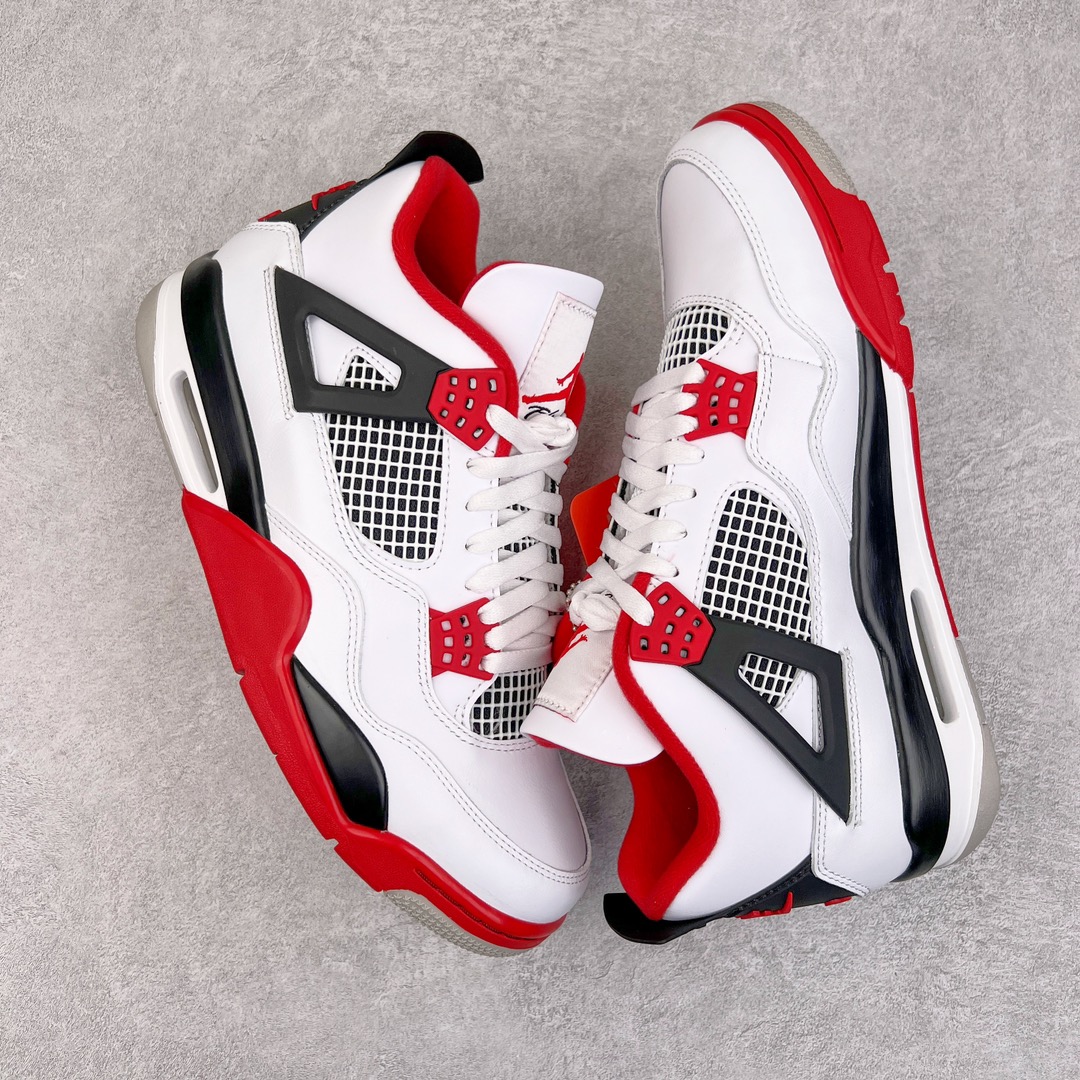 图片[3]-零售💰540 ＃Ljr Air Jordan AJ4 Retro \”Fire Red\” 火焰红 DC7770-160 圈内高端零售标杆 独家外贸特供 耗时半年巨作 全套原纸板楦头开发 原厂特供皮料加持 确保原汁原味 完美呈现四代版型 一比一鞋头弧度高度鞋身弧度 数据细节工艺流程均保持原鞋一致 原厂TPU网格鞋带扣 正确内里网布 菱角分明不变形无多余毛边 柔软性质感一致于原鞋 市场唯一原厂鞋扣模具 背面可见隐藏注塑口 原厂织唛标 原厂飞人电绣工艺 尾指中部跳三针 独家绑鞋带手法 印刷中底布 四线拉帮 米色美纹纸贴合固定 进口港宝加持 后跟自然饱满 全鞋荧光划线卡点 追求极致完美 每一双都是工艺品 多重QC质检 超越公司货的品控标准 实实在在的免检产品 尺码：40.5 41 42 42.5 43 44 44.5 45 45.5 46 47.5 48.5 编码：by5936040-运动鞋