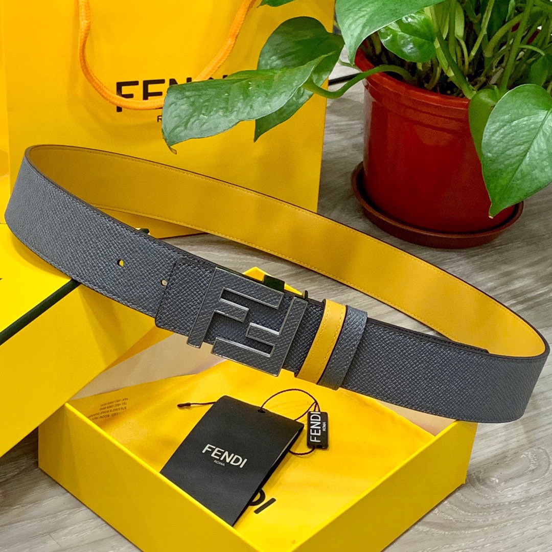 FENDl芬迪宽40MM双面原版小牛