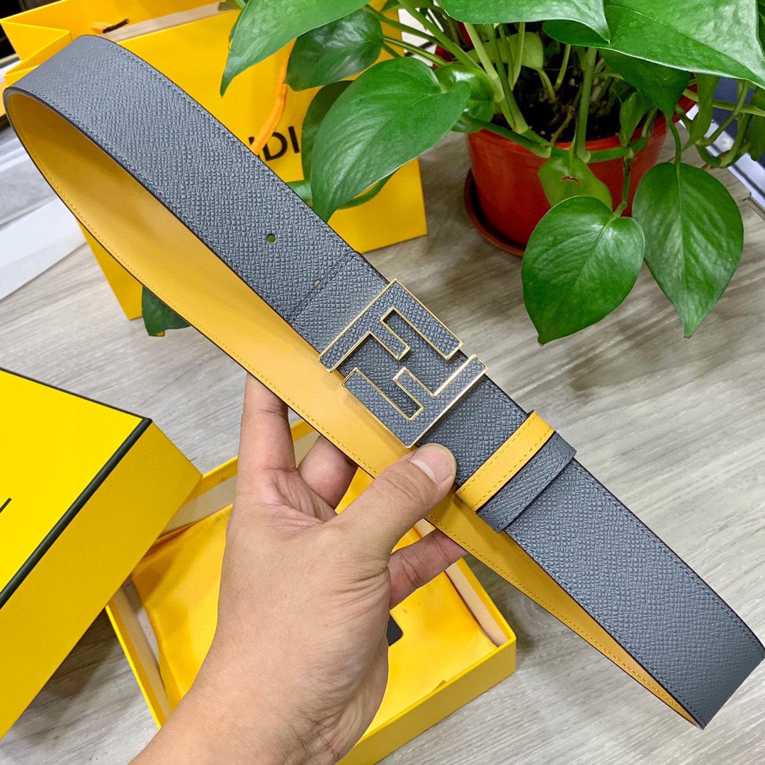 FENDl芬迪宽40MM双面原版小牛
