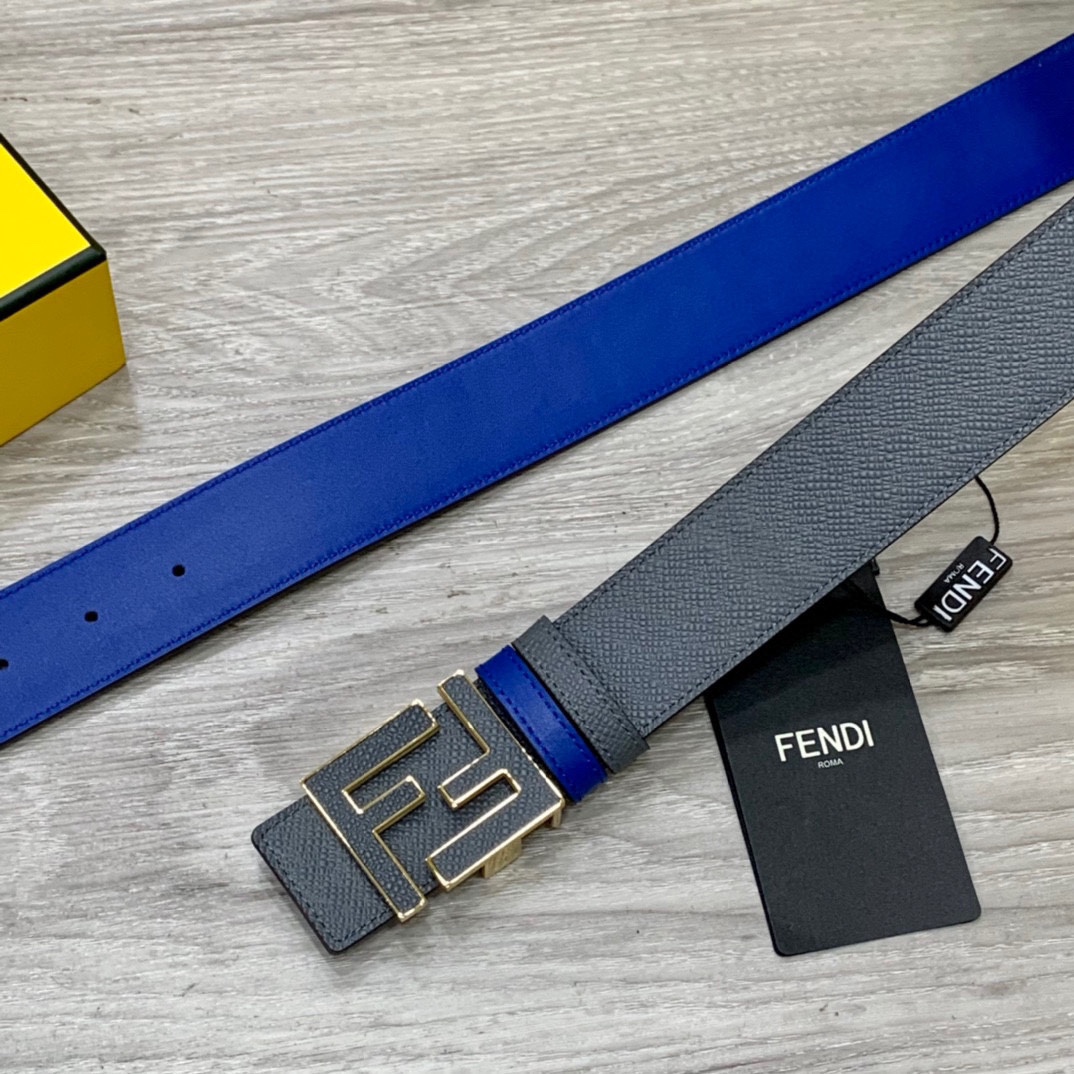 FENDl芬迪宽40MM双面原版小牛