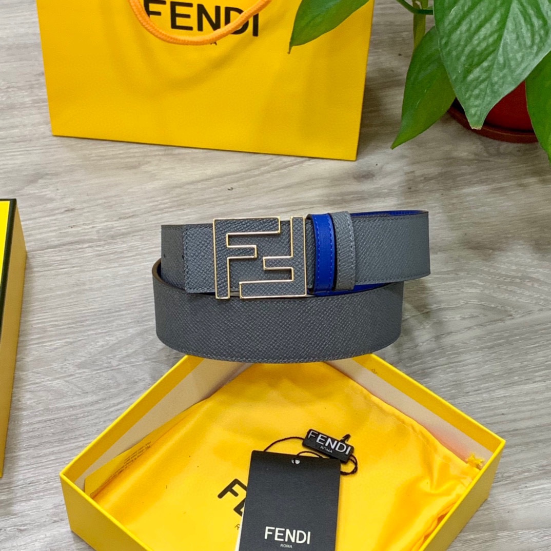 FENDl芬迪宽40MM双面原版小牛