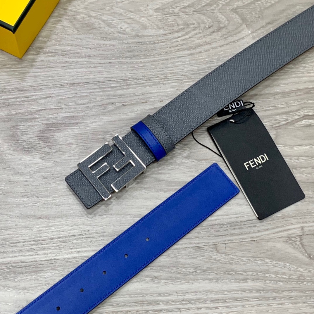 FENDl芬迪宽40MM双面原版小牛