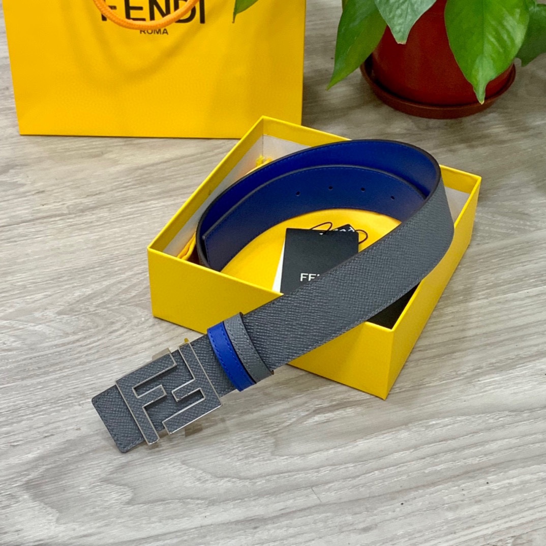 FENDl芬迪宽40MM双面原版小牛