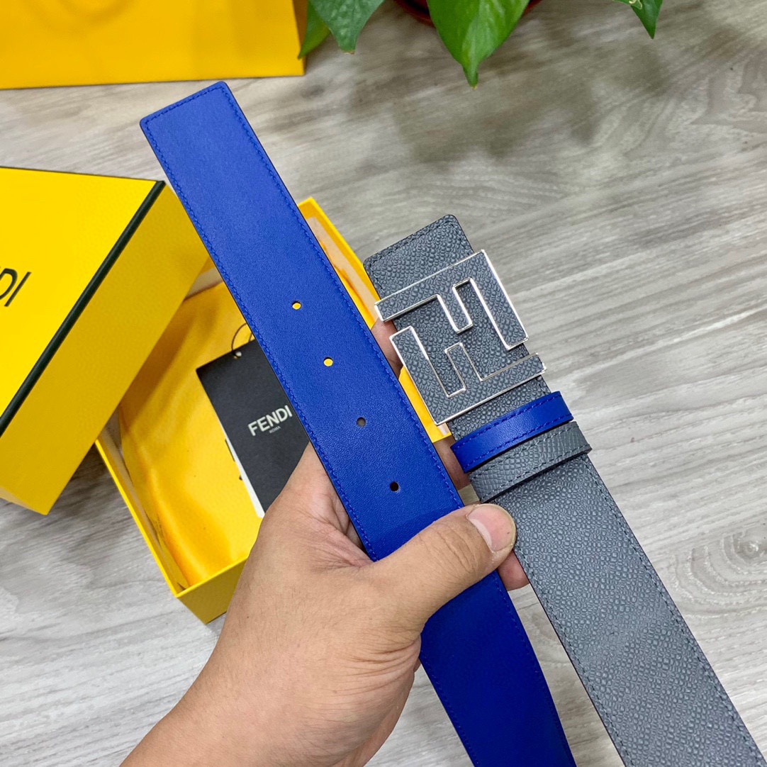 FENDl芬迪宽40MM双面原版小牛