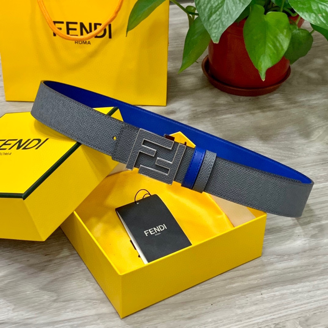 FENDl芬迪宽40MM双面原版小牛