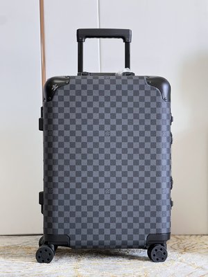 Louis Vuitton Bags Trolley Case Black Grid Monogram Canvas