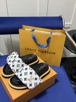 Flawless
 Louis Vuitton Shoes Slippers Printing Rubber Sheepskin