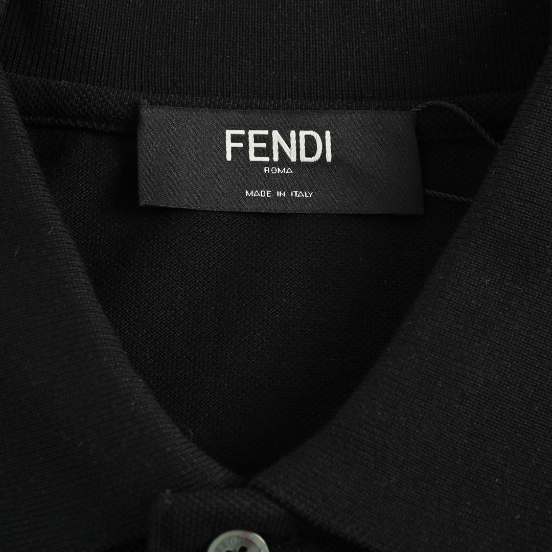 Fendi/芬迪 23ss 双F刺绣Polo短袖 fendi2023新款纯棉面料经典款POLO衫