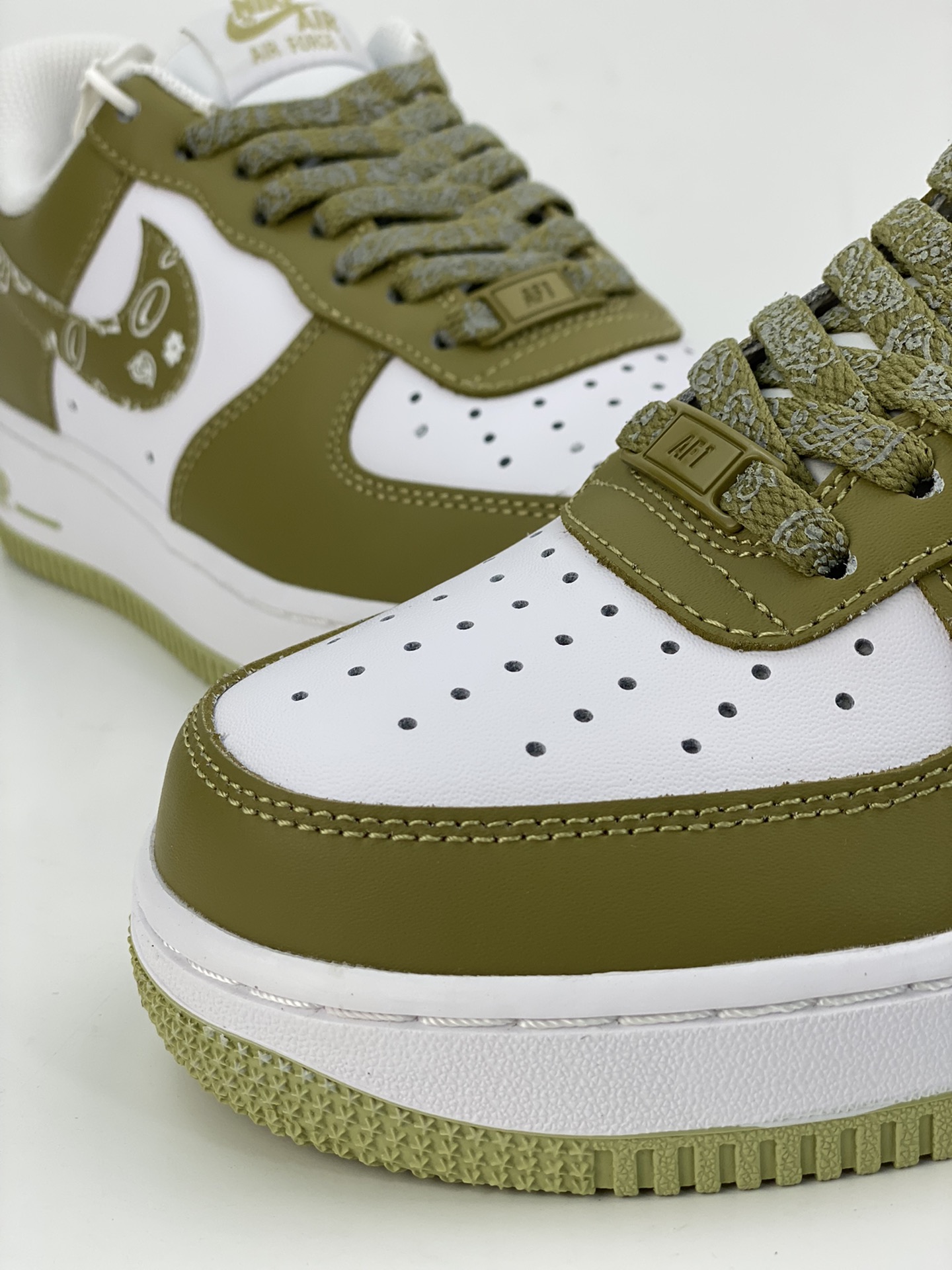 Nike Air Force 1 Low 07 White Green Cashew Flower XM6386-556