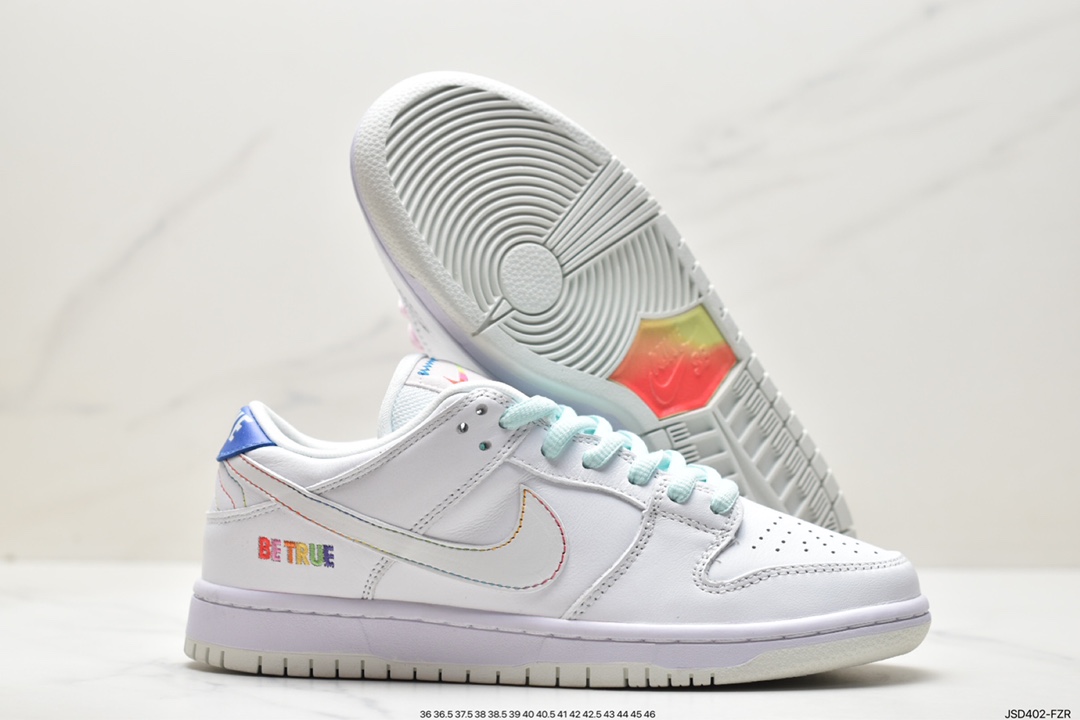200 Nike SB Dunk Low Be True 彩虹 从此次 BE TRUE 的彩虹主题 DR4876-100