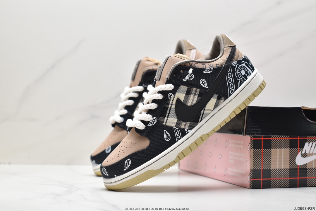 130 众明星同款，说唱歌手·斯科特再度联乘Travis Scott x Nike SB Dunk Low”Jackboys”扣篮系列低帮 CT5053-001
