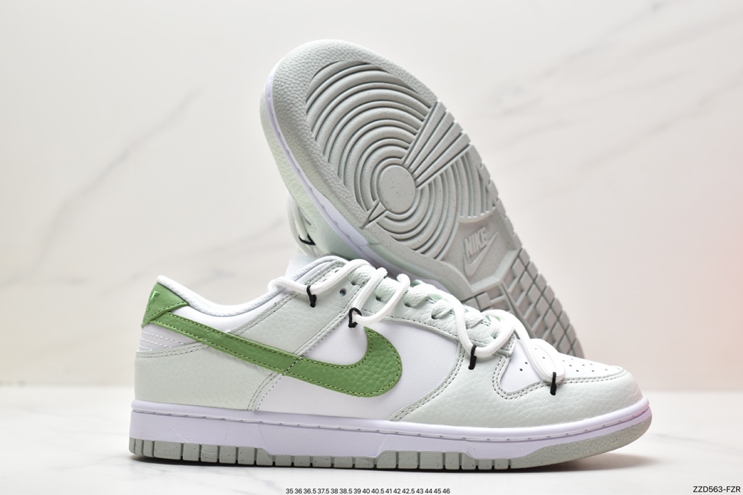250 Nike SB Dunk Low 青提奶绿 白浅绿解构抽绳鞋带 DN1431-102