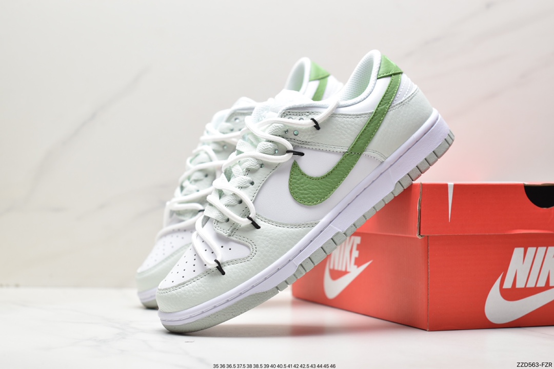 250 Nike SB Dunk Low 青提奶绿 白浅绿解构抽绳鞋带 DN1431-102