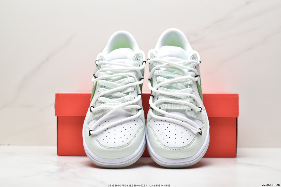 250 Nike SB Dunk Low 青提奶绿 白浅绿解构抽绳鞋带 DN1431-102