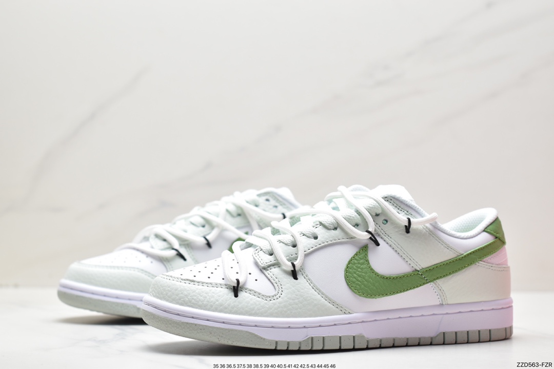250 Nike SB Dunk Low 青提奶绿 白浅绿解构抽绳鞋带 DN1431-102