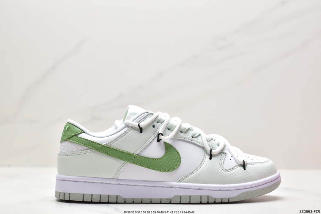 250 Nike SB Dunk Low 青提奶绿 白浅绿解构抽绳鞋带 DN1431-102