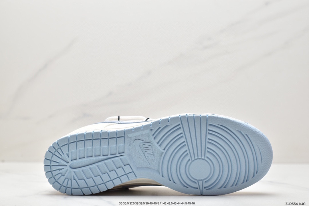 240 Nike SB Dunk Low”White/Black”扣篮系列低帮休闲运动鞋“白黑浅蓝涂鸦绑绳”DD1503-123