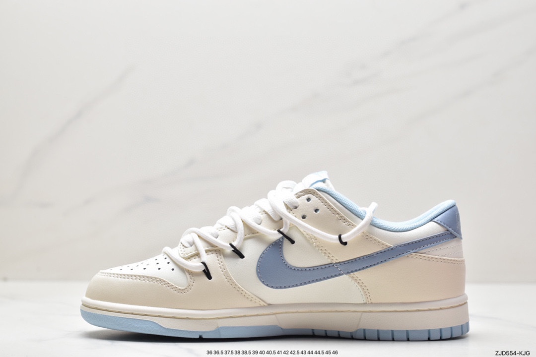 240 Nike SB Dunk Low”White/Black”扣篮系列低帮休闲运动鞋“白黑浅蓝涂鸦绑绳”DD1503-123