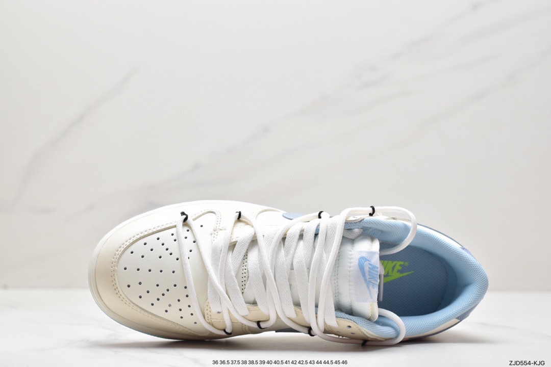 240 Nike SB Dunk Low”White/Black”扣篮系列低帮休闲运动鞋“白黑浅蓝涂鸦绑绳”DD1503-123