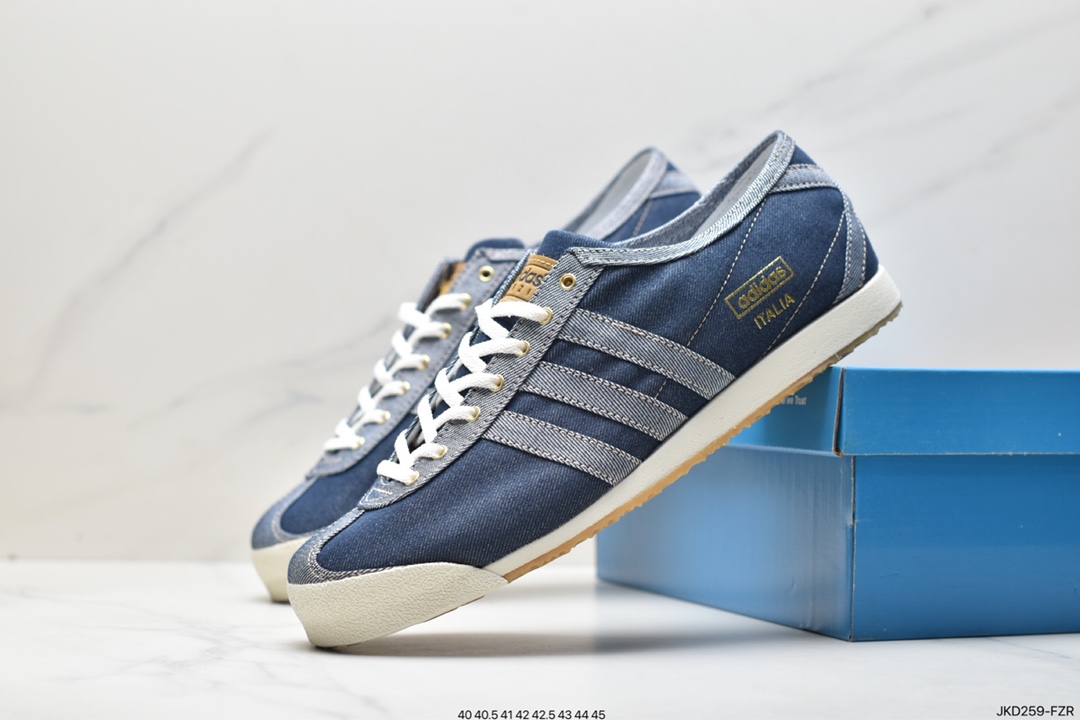 Adidas DENIM ITALIA SPZL handball player series versatile casual sports shoes ”suede beige black caramel bottom” HP8843