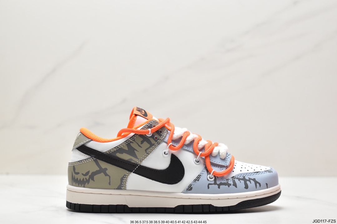 180 Nike SB Dunk Low”Green/Beige”绑绳解构风 系列低帮休闲运动滑板板鞋 DD1503-013