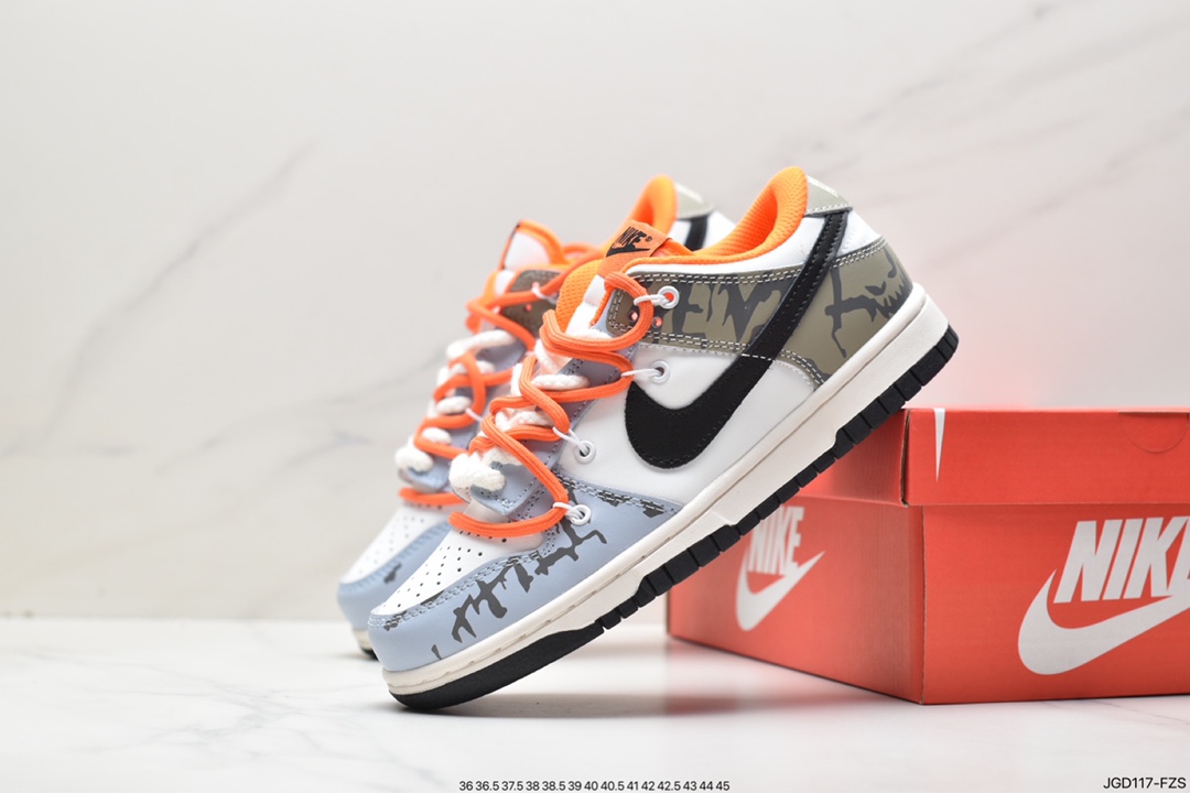 180 Nike SB Dunk Low”Green/Beige”绑绳解构风 系列低帮休闲运动滑板板鞋 DD1503-013
