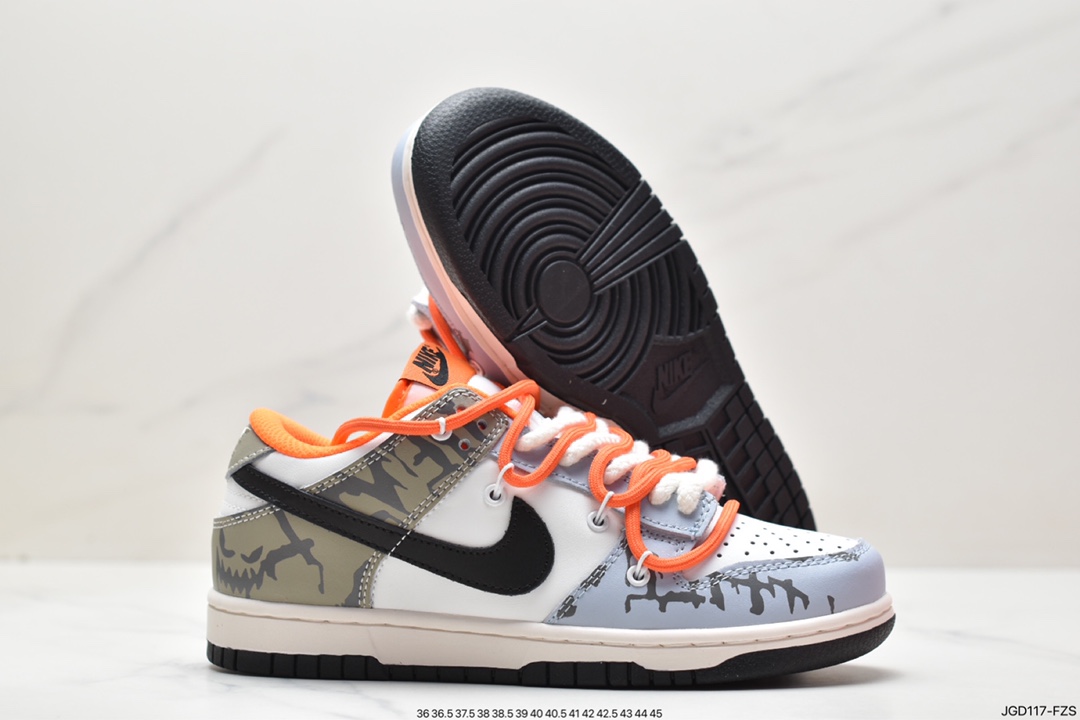 180 Nike SB Dunk Low”Green/Beige”绑绳解构风 系列低帮休闲运动滑板板鞋 DD1503-013