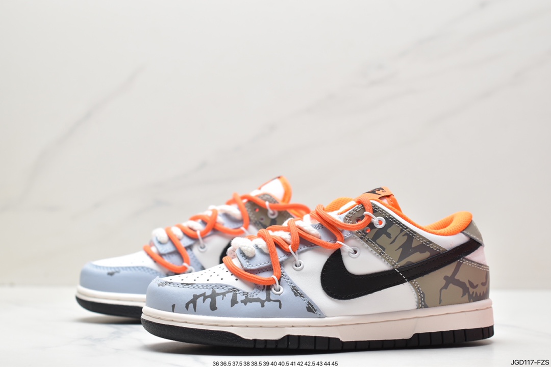 180 Nike SB Dunk Low”Green/Beige”绑绳解构风 系列低帮休闲运动滑板板鞋 DD1503-013