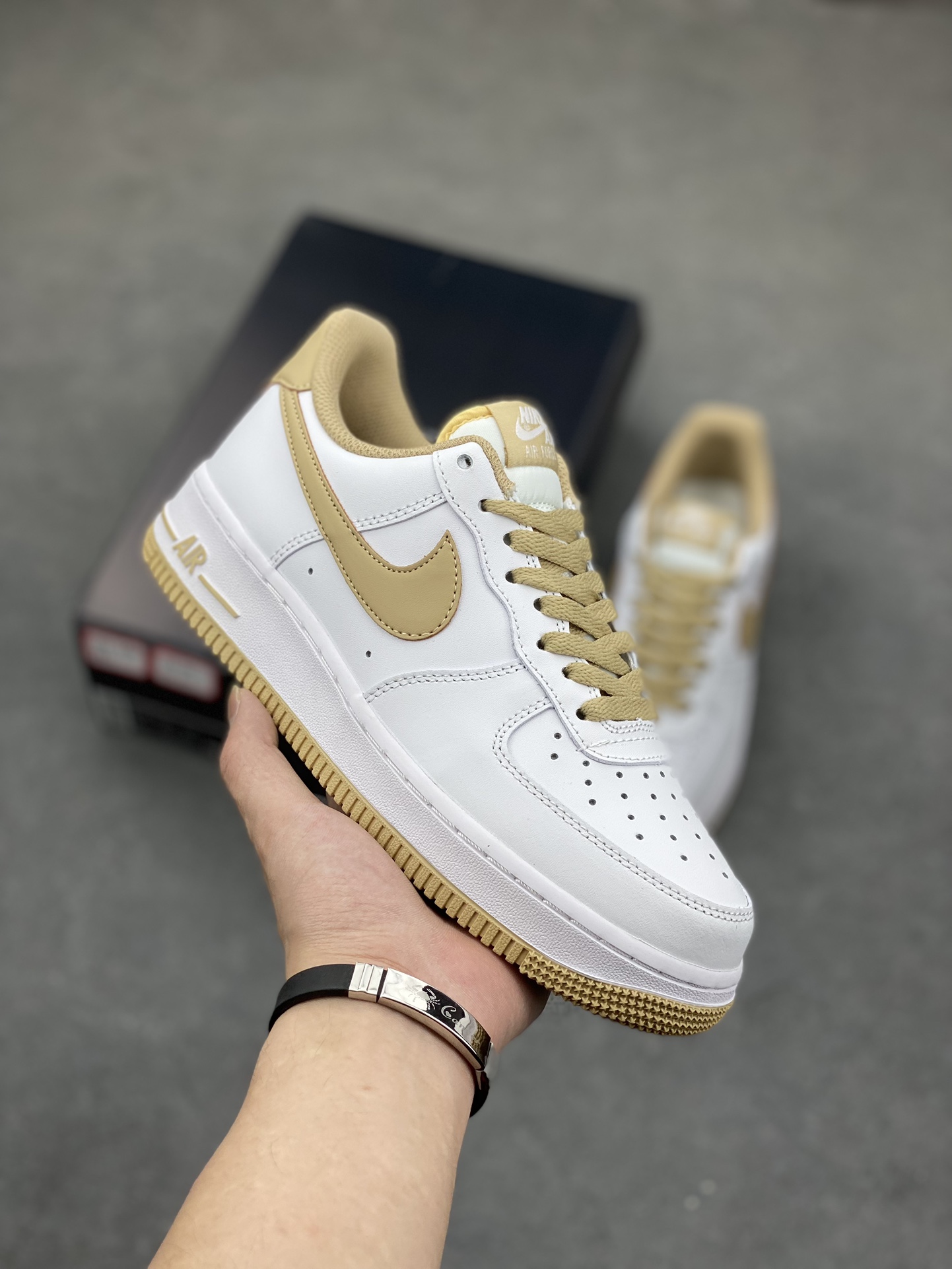 Nike Air Force 1 '07 Low Casual Sneakers - White/Khaki -JX2696-851 2 i1685299132 2053 0