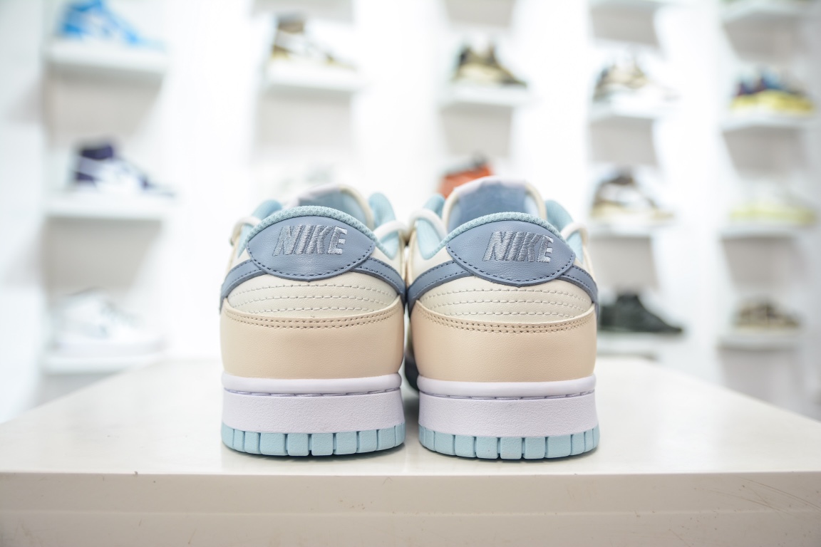 E Nike Dunk Low summery sea salt milk ice customized version deconstructed strap casual sneakers DD1503-123