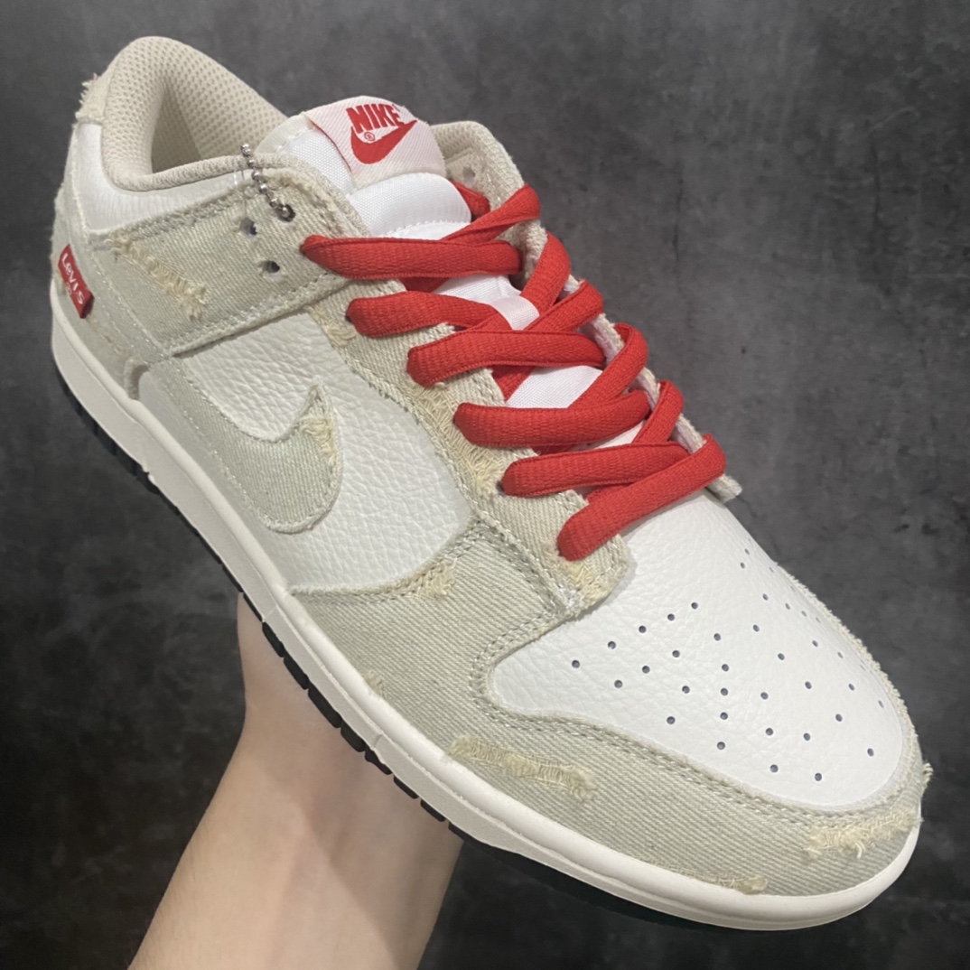 [Customized version] Nk SB Dunk Low Levis Levis joint denim ripped low-top casual sneakers LE0021-003